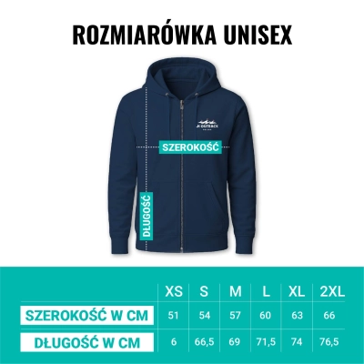 OUTBACK POLSKA - Bluza GRANATOWA  rozpinana z haftem - Unisex